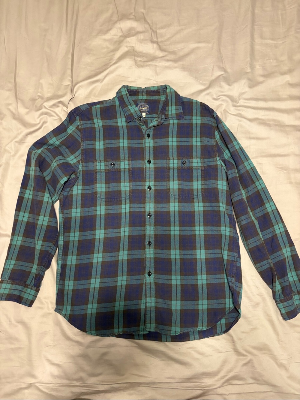 J. Crew Midweight Plaid Flannel Shirt